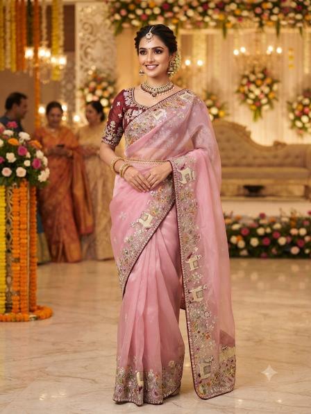 Vinayak soft shine fendi satin saree surat wholesale market online shopping